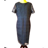 Precis Petit Navy Lace-trimmed Dress, Size 18.