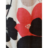 KALIKO White Black Pink Floral Print Linen Cotton Dress Size 10.