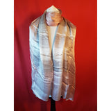 Burberry Women's Grey Pink 100% Silk Scarf Shawl