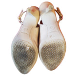 GEOX Respira Grey Slingback Open Toe Heels Shoes, Size 4/ 37