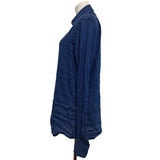 William Crabtree Navy Linen Shirt Size 15.5
