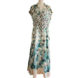 Temperlay London Pure Silk Long Summer Shirt Dress, Size 16