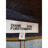 DIANE VON FURSTENBERG Navy Denim Skirt Size 6 US / 10 UK