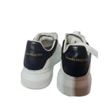 Title:
Alexander McQueen Oversized Leather Sneakers White Black Heel Tab - Authentic Size 6