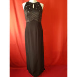 House Of Fraser Black Beaded Maxi Dress Size 10.