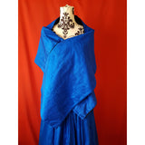 Katerina Blue Maxi Ocassion 100% Silk Dress with Scarf Size 10