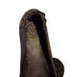 Tory Burch Black Leather Elastic Minnie Ballet Flats Shoes Size 6 M US / UK 3.5-4