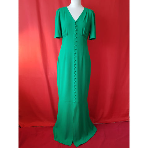 WHISTLES Green Long Dress Size 12