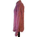 Hackett Men's Red Navy Check Slim Fit Shirt Size M