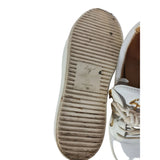 AUTHENTIC GIUSEPPE ZANOTTI WHITE LEATHER LOW-TOP SNEAKERS Size 6