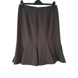 Armani Collezioni Black Drop Waist Flounce/Pleated Hem Skirt Size 42 IT 10 UK