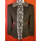 Nanette Lepore Women's Black Grey Blazer Size 4 US 8 UK