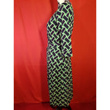 Diane Von Furstenberg Navy Green White Dress Size 2 US 6 UK