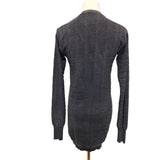 RM by Roland Mouret Grey Wool Cashmere Silk Knit Zip Cardigan Size 6 UK