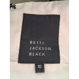 Betty Jackson Black Womens 100% Silk Floral Embroidered Party Dress UK 10