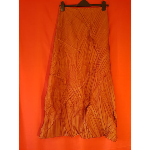 LEÌKO Terracotta Long Skirt Size 12 Made in France