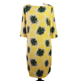 Essential Antwerp Yellow Green Floral Dress with Pockets Size EU 40 UK 12