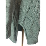 Fat Face Ladies Green Chunky Knit Jumper - Size UK 10