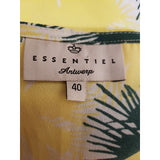 Essential Antwerp Yellow Green Floral Dress with Pockets Size EU 40 UK 12