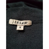 Jigsaw Women's Black Roll Neck Silk Blend Jumper Size S