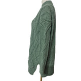 Fat Face Ladies Green Chunky Knit Jumper - Size UK 10