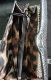 Karen Millen Silver Metallic Snake Effect Clutch Purse - Brand New