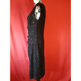 Lauren Ralph Lauren Black Sequin Tulle Shift Dress Size 6 / S.