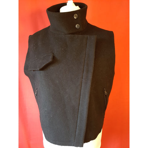 Calvin Klein Jeans Women's Black Wool Blend Gilet Size M