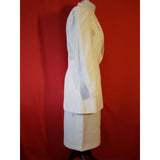 Condici Set White Embroidered Skirt Suit Size 12