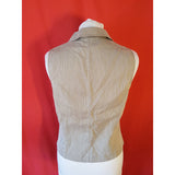 Cerruti Club Women's Beige Stripe Waistcoat Size 14