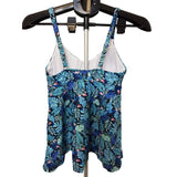 Blue Floral Print Bikini Short / Top Size S