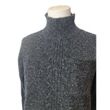 John Lewis Women's Charcoal Grey Fleck Cable Knit Jumper Size 10