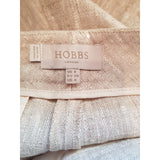 HOBBS Cream Women's 100% Linen Trousers Size 8