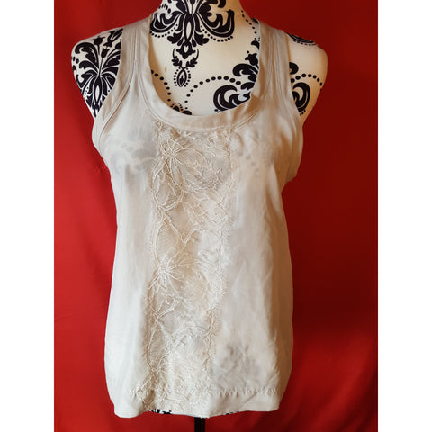 THEORY Women's Grey 100% Silk Top Size P / S