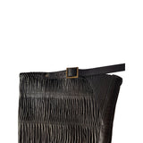 Burberry Black Thigh High Heels Leather Boots Size 38 EU 5 UK