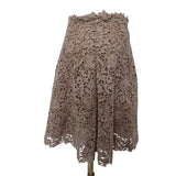 Valentino Brown Crocheted Cotton Skirt Size 40 IT 8 UK