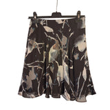 Reiss Black Grey Floral Print Skirt Size UK 8