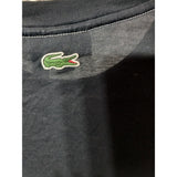 Lacoste 27 Mens Black Big Logo Graphic T-Shirt Crocodile Tee Size L