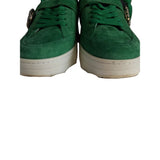 Jimmy Choo Green Suede Crystal Buckle Strap Trainers Sneakers Size 8 UK 41 EU