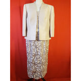 Jacques Vert Beige Lace Dress and Cardigan Size 18.