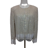 Frank Usher Womens Sequin Silk Blazer Size 14