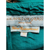 Leaves Of Grass Green Hand Embroidered Dress Size 10 /38