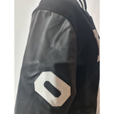boohooMAN / MAN Men's Black Varsity Letterman Jacket - Size Medium