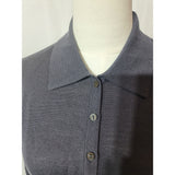 The White Company Grey Knitted Polo Shirt / Collared Top - UK Size 10