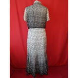 Gold by Michael White Black 100% Silk Dress with Bolero Size 16.
