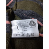 John Smedley Men's Green Black Pink Striped Pure Merino Size M