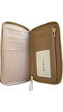 COACH Signature Canvas Medium Zip Around Taupe, Wallet
