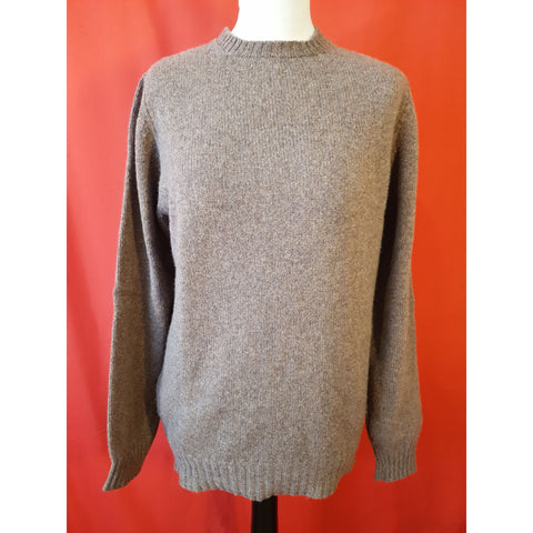DARZI Grey Lambswool Jumper Size S
