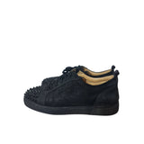 Christian Louboutin Louis Junior Spikes Suede Low-Top Sneakers (Black) Size 7