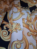 Gianni Versace Barocco Print Pleated Silk Skirt 2018 Collection Size 46 IT 14 UK